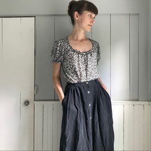 Michael Kors Beaded Black and White Blouse S